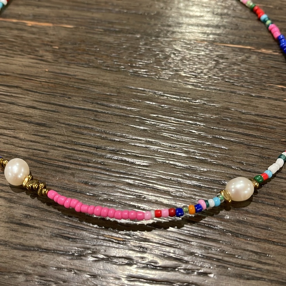 NWT Delicate Freshwater Pearl Beaded Choker Necklace - Picture 4 of 5